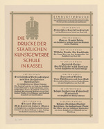 Die Drucke der staatlichen Kunstgewerbeschule in Kassel