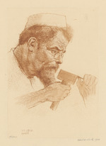 Max Klinger bei der Arbeit