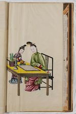 Dame mit Brettspiel, in: Sammelband "Ecole Chinois I", fol. 11