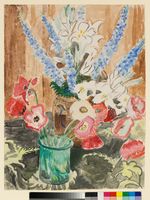 Blumenstilleben mit Mohn und Rittersporn
