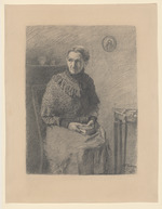 Sitzende alte Frau