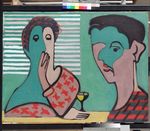 Selbstbildnis mit der Textilkünstlerin Lise Gujer (1893-1967)
