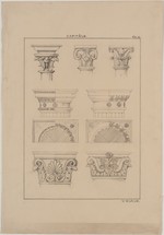 Studienblatt mit Kapitellen nach F. S. Meyer, Ansicht
