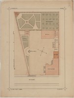 Entwurf für ein Eckgebäude, Studienblatt, Lageplan