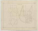 Studienblatt mit geometrischen Konstruktionszeichnungen