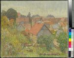 Blick aus dem Atelierfenster auf Willingshausen