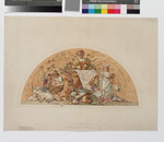 Kassel, Gemäldegalerie (Neue Galerie), Entwurf der Lünette für die niederländische Genremalerei mit Stillleben und Kindern