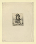 Mädchen mit Blumen, Karolinchen Schramhauser aus Gmund, Brustbild en face (Stoll 111)