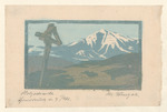 Berglandschaft mit Kruzifixus