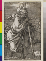 Der heilige Christophorus mit zurückgewandtem Kopfe