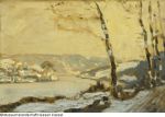 Das Fuldatal bei Kassel im Schnee