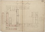 Kassel, Schloß Bellevue, Bauaufnahme und Entwurf zum Umbau des ersten Obergeschosses, Grundriß