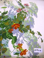 Fragment mit Edelwicke und Kapuzinerkresse aus dem Dekor "Jardin d