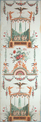 Wandaufteilung mit Arabeskenmotiv aus dem Dekor "Louis Seize Cabinet"(?)