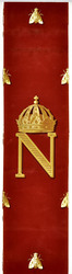 Weltausstellung 1855 Stand Desfossé: Velourstapete mit bekröntem N; Tafel, Kat.Nr. 95 (Tapetenkunst-Katalog)