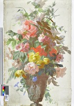 Füllstück mit Blumenarrangement aus dem "Décor Louis XIV à fleurs"