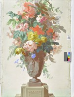 Füllstück mit Blumenarrangement aus dem "Décor Louis XIV à fleurs"