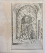 Ansicht in die verborgene Halle mit dem Brunnen des Zyklopen