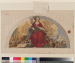 Kassel, Gemäldegalerie (Neue Galerie), Lünettenentwurf mit Germania vor Heiligem Georg, Dürer