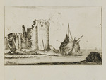 Seestück mit Schiff und Ruine