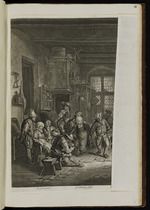 Bauerninterieur mit tanzendem Paar