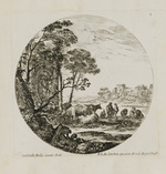 Hirten mit Vieh in einer Ruinenlandschaft