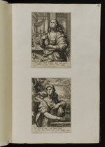 22 | Portraits numerotées de six femmes du Nouveau / Testament: /
1 la Pécheresse dans la maison de Pharisien: ... / 2 la Samaritaine ... | J. Sanredam sc. R. de. Baudous exc. / ___,,___