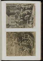 24. | a Der Tod Moses. ... / b Jesus redet bey Tische von seinem Verräther. ... | De Vos inv. Joh. W. fec. Sadler exc. / ,, –– ,, –– J. Sadler sc. et excud. 1582.