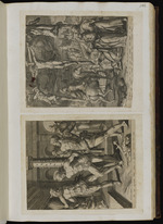 38 ½ | Die Geißelung Christi; Tunc ergo – flagellavit. Joh. 19. / Christus am Kreuze; sed unus – testimonium ejus. Joh. 19. | M. de Vos inv. J. Sadler sc. et exc. 1582.