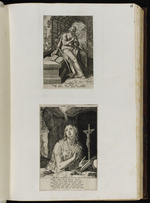 61. | Eine H. Anastasia; unten: Captiuos aleret – Anastasia. / S. Maria Aegÿptia; unten: Suspiro coelum – mille malus | M. de Vos fig. Sadler exc. / G. Cand. pinx. Jo. Sadeler sc.