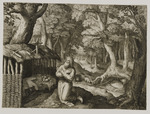 Salomon als Eremit in einer Landschaft