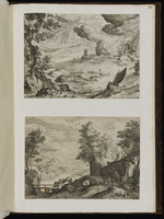178. | Eine dergl. [ein Landschaftsstück] mit ... hinter steilen Felsen. / Eine dergl. an ... einen Steg passiren | Paul Bril inv. Raph. Sadeler sc. / ––––– ,, Eg. Sadeler sc.