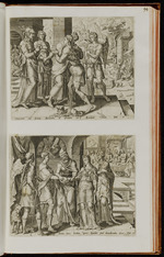 94 | 5. / 6 | Raphael & Tobie arrivant ... ad domum etc. / Raguel donne sa ... Datur Sara etc.