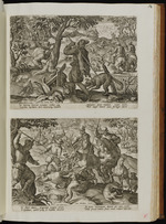 54 | 3 la Chasse aux lièvres; avec les vers: Sic tenerum le- / porem – instigat odoros / 4. la Chasse aux Cerfs; avec les vers: Sic inter dumos / campus equorum. | Jo. Stradanus | Car. Collaert.