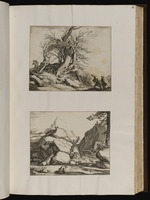 34 à 39. | Zwölf numerirte Blätter von Landschaften. | Abr. Bloemaert inv. F. B. / filius fec. N. Visscher exc.