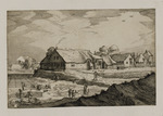 Bauernhäuser und Felder für das Bleichen