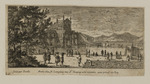 Wasserspiel mit Freitreppe, Bassin und Broderien davor