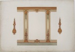 Verkaufslithographie "Décor Marie Antoinette" coloriert