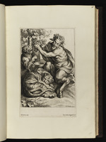 Trauben pressender Satyr mit Tiger und Leopard