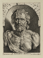 Büste des Seneca in einer Nische
