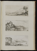 90 - 94. | Douze païsages, qui sont des vües de Florence et de ses environs, / avec un titre dans une bordure: Diverse vedute designa- / te in Fiorenza per Jacopo Callott.