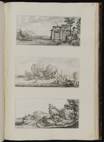 90 - 94. | Douze païsages, qui sont des vües de Florence et de ses environs, / avec un titre dans une bordure: Diverse vedute designa- / te in Fiorenza per Jacopo Callott.