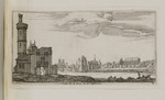 Ansicht von Paris mit der Porte de la Conférence und der Île de la Cité im Hintergrund