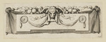 Ornament mit Widderkopf und Früchten