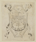 Achteckiger Schild mit Titel, Kreuz und Heilig-Geist-Taube