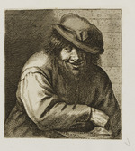 Lachender Bauer mit Kappe