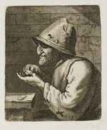 Geld zählender Bauer