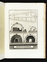 Darstellung des Entwässerungskanals des Albaner Sees: Schnitte und Pläne des Tunnels