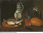 Stillleben mit Krug und Hering