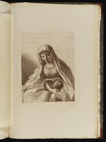Ein kleiner Engel hält Maria ein Buch hin